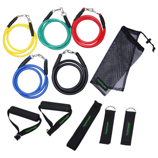 Tunturi Exercise Multifunction Resistance Tubing Set Tunturi Exercise Multifunction Resistance Tubing Set